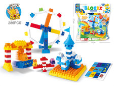 城堡游乐园数字拼装积木儿童桌面叠叠乐益智玩具 有GCC（286PCS)