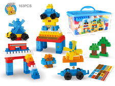 机器人城堡数字拼装积木儿童桌面叠叠乐益智玩具 有GCC（163PCS)