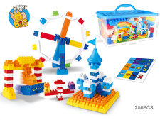 城堡游乐园数字拼装积木儿童桌面叠叠乐益智玩具 有GCC（286PCS)