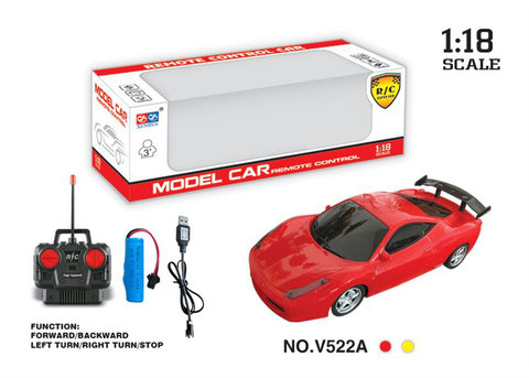 1:18 Four-way Ferrari remote control car toy (power included)