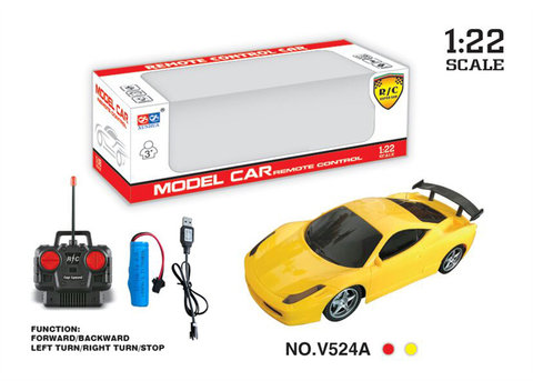 1:22 Four-way Ferrari remote control car toy (power included)