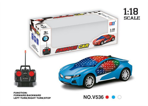 1:18 Four-way 3D light BMW i8 remote control car toy