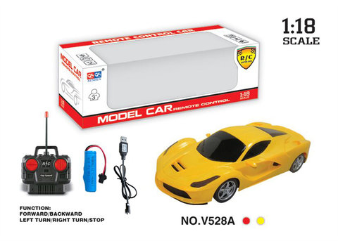 1:18 Four-way hot hair remote control car toy (power included)