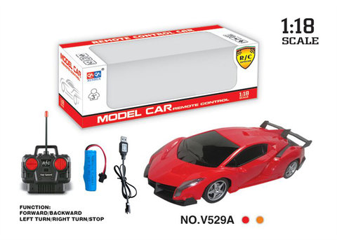 1:18 Four-way poison remote-controlled car toy (power included)