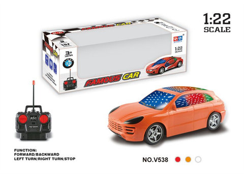 1:22 Four-way 3D lamp Caen remote control car toy