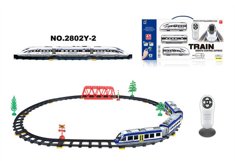 Infrared bidirectional remote control subway track train flyover (41PCS, with sound and light)