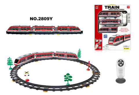 Infrared bi-directional remote control subway rail train (30PCS, with music and lighting)