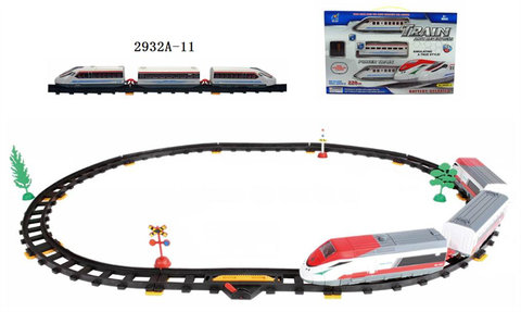 Electric rail train (35PCS, with lights)