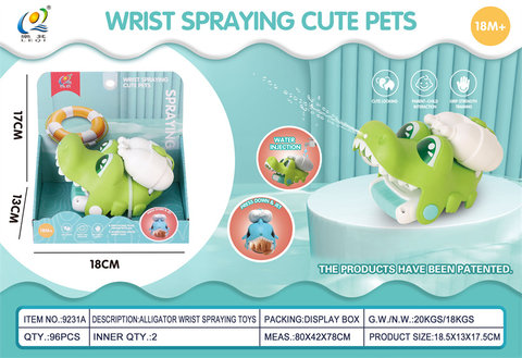 Cool cute wrist baiting water crocodile water gun toy