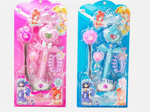 4 lights flashing music beautiful fairy magic wand and crown
