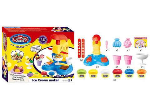 Ice cream machine colored clay set