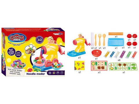 Cute pig noodle machine colored clay set