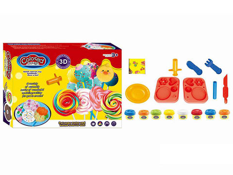 Lollipop colored clay set