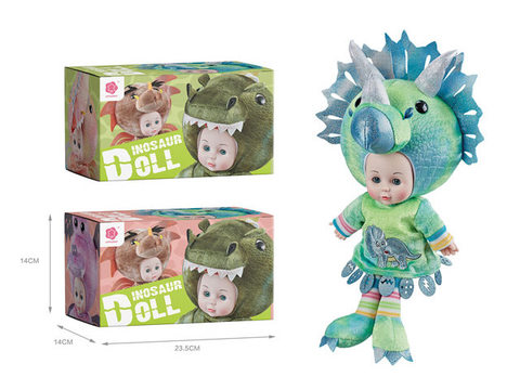 16-inch Crystal Triceratops Music Doll (Color Box)