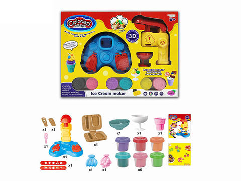 Ice cream machine colored clay set