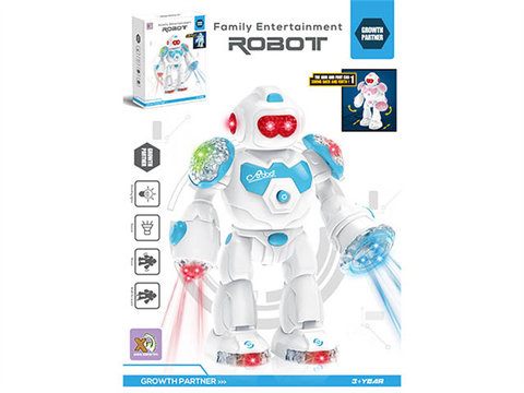 Future mechanical combat robot with light and music electric straight travel