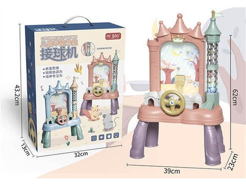 Electric early education catch castle game machine with table feet (light music)