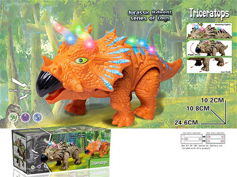 Electric crawling triceratops with light sound