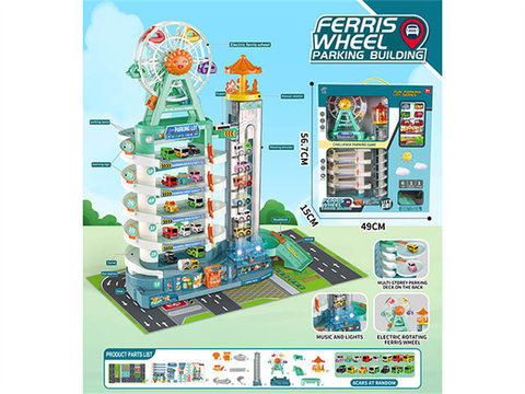 Electric six-story Ferris wheel parking building dual drive plus light and music