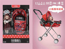 12寸30厘米13关节实身3D真眼精品推车加萝莉娃娃