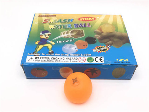Colorful box of orange vent water balls, 12 pieces, 1 box