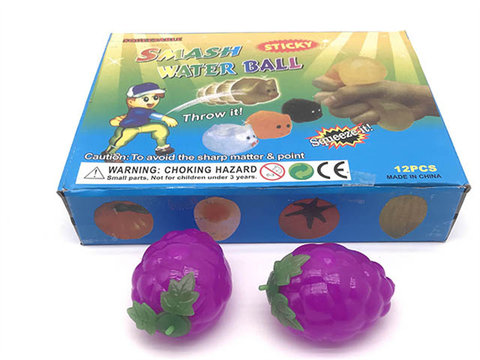 Colorful box of 12 pieces and 1 box of grapes venting water polo