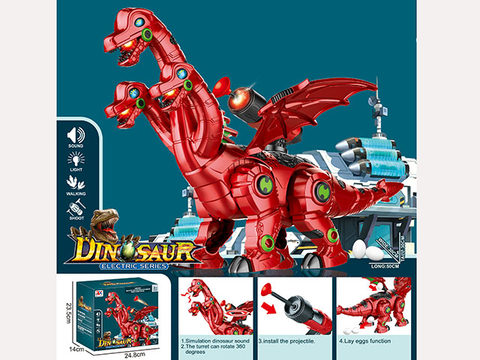 Electric three-headed mechanical dragon