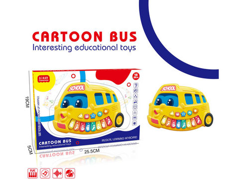 Cartoon bus electronic organ light music
