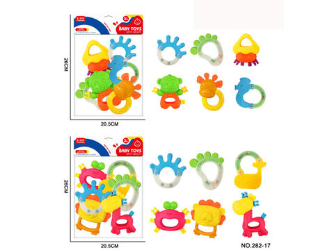 6-piece baby rattler teethgel