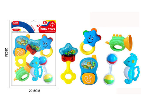 6-piece baby rattler teethgel
