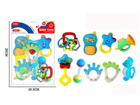 13-piece baby rattler teether