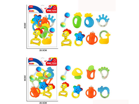 10-piece baby rattler teether