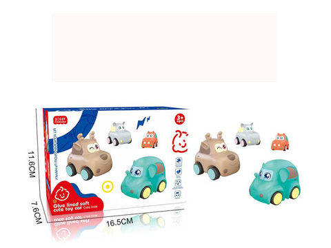 Cartoon sliding soft rubber car