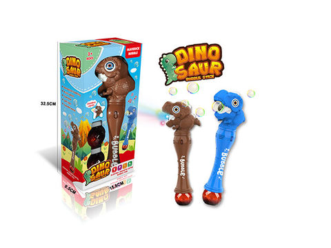Electric dinosaur bubble stick (with light and music)