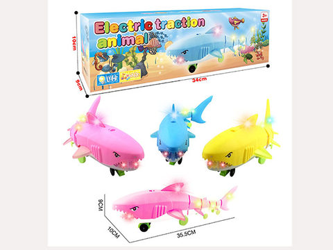 Electric crawling shark with light and music