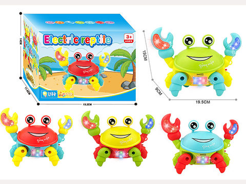 Electric crawling crab with light and music