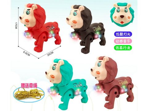 Electric walking large cute lions with 4 colors
