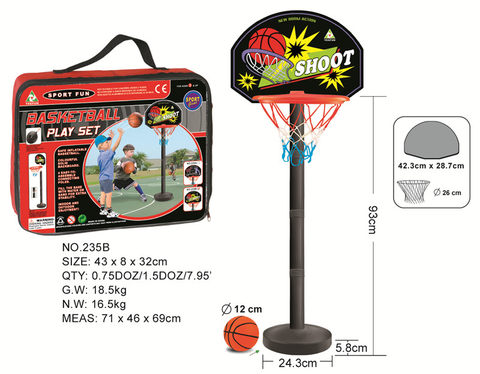 Black plastic basketball table