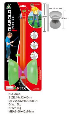 Plastic handle diabolo