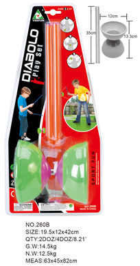 Plastic handle diabolo