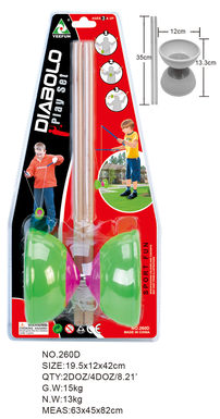 Diabolo with wooden handles