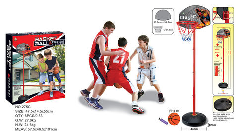 Simulated basketball stand