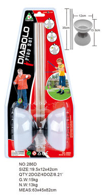 Diabolo with wooden handles