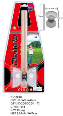 Diabolo with wooden handles