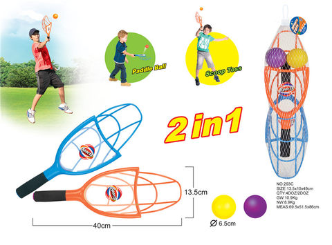 Throw, catch and racket in one