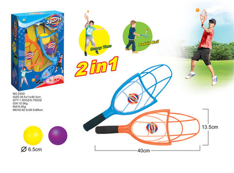 Throw, catch and racket in one