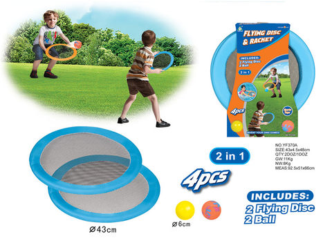 Frisbee racquet in one