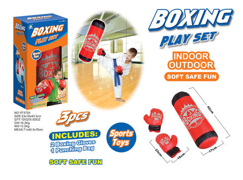 Punch hit the sandbag