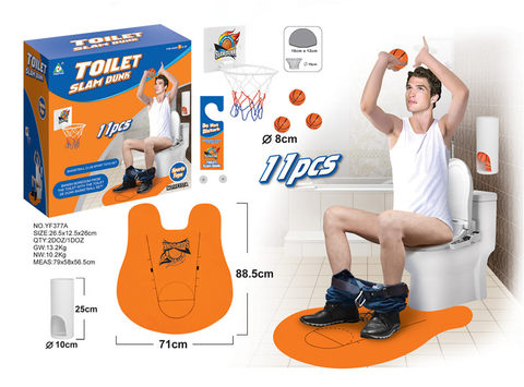 Toilet basketball court