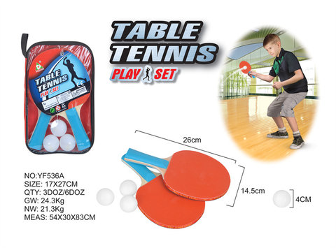 Table tennis bat with plastic handle